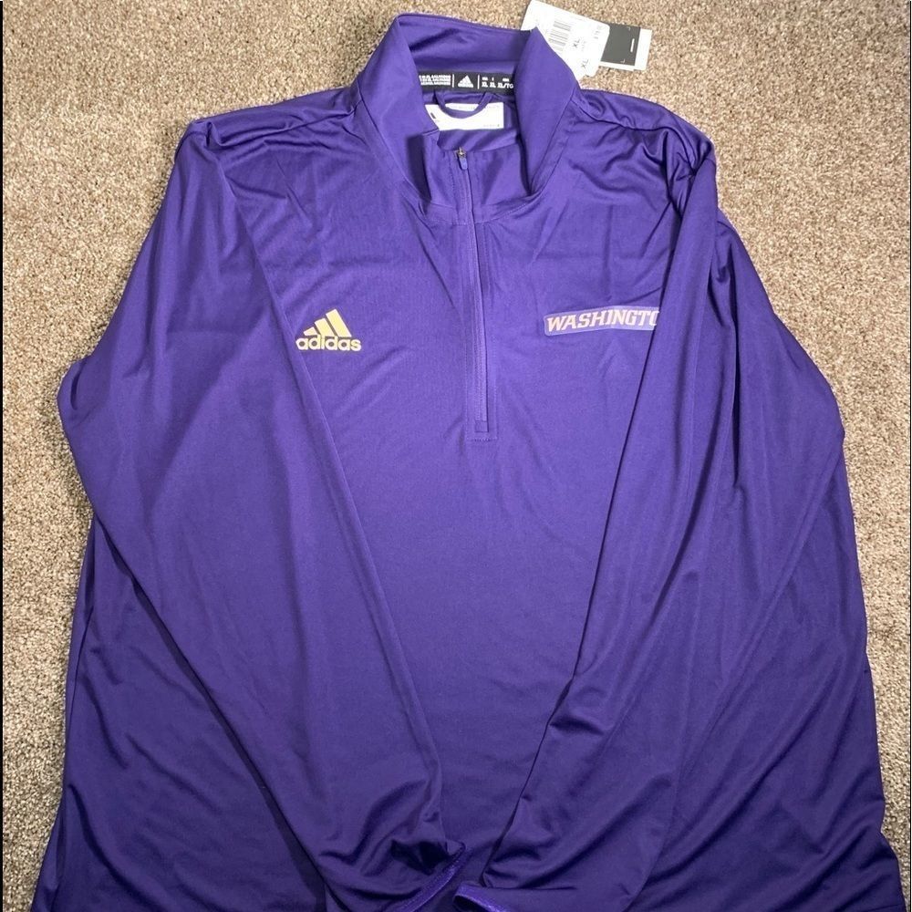 Adidas Washington Huskies 1/2 zip Men’s XL NWT BRAND NEW